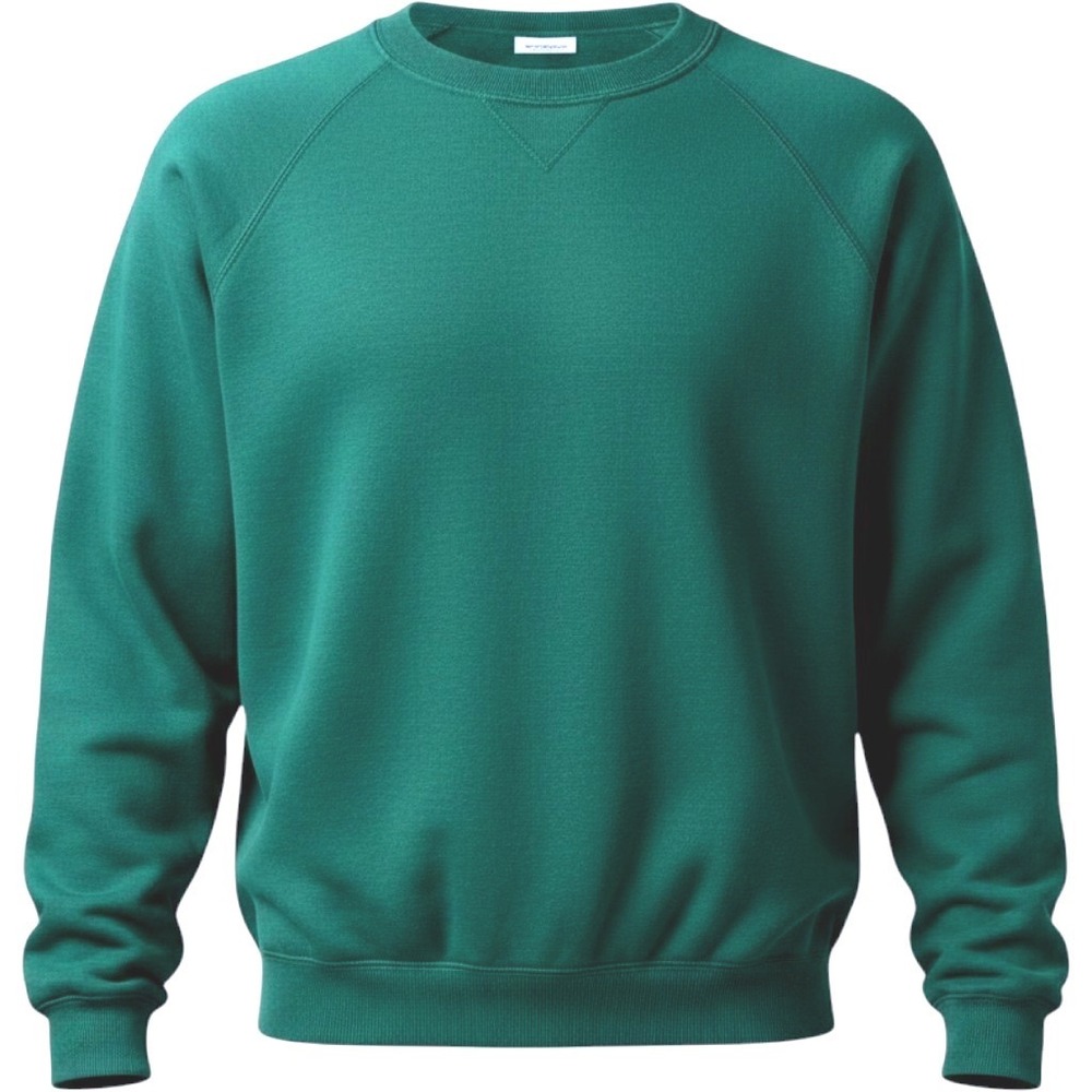 Vintage Sweatshirt Mens L Green V-Stitch Crewneck‎ Pullover Gorpcore 90s